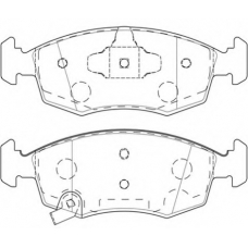 FD7538A NECTO Комплект тормозных колодок, дисковый тормоз