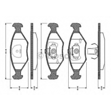 0 986 TB2 605 BOSCH Комплект тормозных колодок, дисковый тормоз