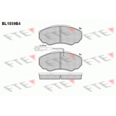 BL1859B4 FTE Комплект тормозных колодок, дисковый тормоз