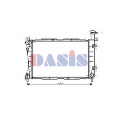 520610N AKS DASIS Радиатор, охлаждение двигателя