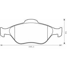 573041X BENDIX Комплект тормозных колодок, дисковый тормоз