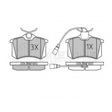 025 235 5417/PD MEYLE Комплект тормозных колодок, дисковый тормоз