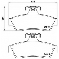 P 59 056 BREMBO Комплект тормозных колодок, дисковый тормоз