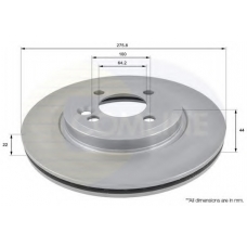 ADC1713V COMLINE Тормозной диск
