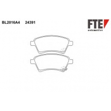 BL2016A4 FTE Комплект тормозных колодок, дисковый тормоз