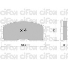 822-238-0 CIFAM Комплект тормозных колодок, дисковый тормоз