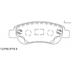 KD0718 ASIMCO Комплект тормозных колодок, дисковый тормоз