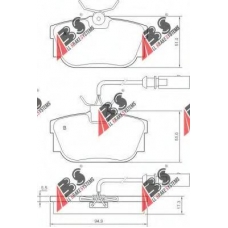 37142 ABS Комплект тормозных колодок, дисковый тормоз