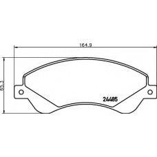 8DB 355 012-771 HELLA Комплект тормозных колодок, дисковый тормоз
