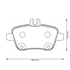 573370B BENDIX Комплект тормозных колодок, дисковый тормоз