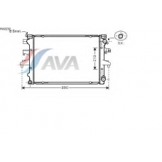VW2232 AVA Радиатор, охлаждение двигателя