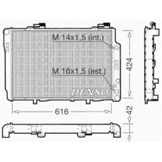 DRM17073 DENSO Радиатор, охлаждение двигателя