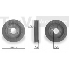 PC1033 TREVI AUTOMOTIVE Ременный шкив, коленчатый вал