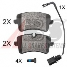 37859 ABS Комплект тормозных колодок, дисковый тормоз