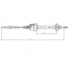 58008700 TEXTAR Трос, управление сцеплением