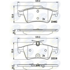 CBP02198 COMLINE Комплект тормозных колодок, дисковый тормоз