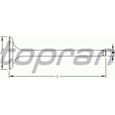 721 555 TOPRAN Впускной клапан