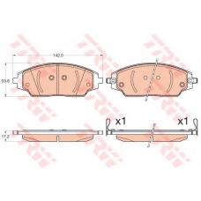 GDB3579 TRW Комплект тормозных колодок, дисковый тормоз