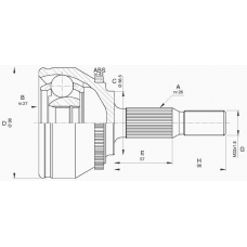 CVJ5573.10 OPEN PARTS Шарнирный комплект, приводной вал