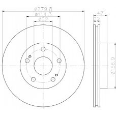 8DD 355 116-771 HELLA PAGID Тормозной диск