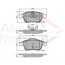 ADB01725 COMLINE Комплект тормозных колодок, дисковый тормоз