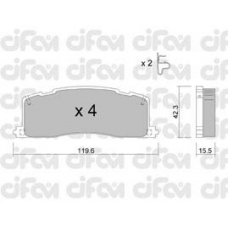 822-426-0 CIFAM Комплект тормозных колодок, дисковый тормоз