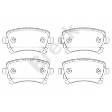 23326 00 702 10 BRECK Комплект тормозных колодок, дисковый тормоз