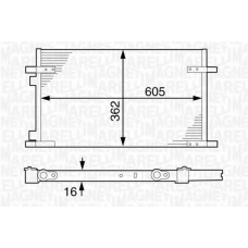 350203609000 MAGNETI MARELLI Конденсатор, кондиционер