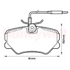 571904B BENDIX Комплект тормозных колодок, дисковый тормоз