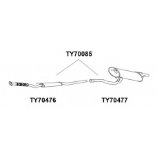 TY70477 VENEPORTE Глушитель выхлопных газов конечный