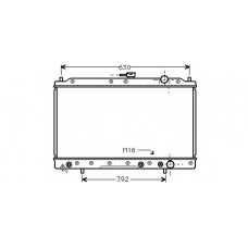 C555-05 ASHUKI Радиатор, охлаждение двигателя
