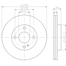 MDC1907 MINTEX Тормозной диск