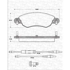 363702161226 MAGNETI MARELLI Комплект тормозных колодок, дисковый тормоз