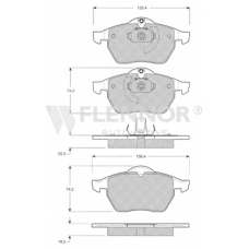 FB210207 FLENNOR Комплект тормозных колодок, дисковый тормоз
