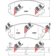 37423 OE ABS Комплект тормозных колодок, дисковый тормоз