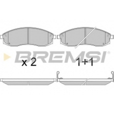 BP2743 BREMSI Комплект тормозных колодок, дисковый тормоз