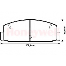 572193B BENDIX Комплект тормозных колодок, дисковый тормоз