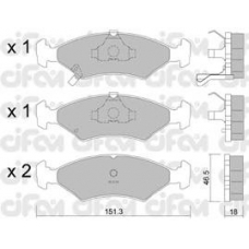 822-127-0 CIFAM Комплект тормозных колодок, дисковый тормоз