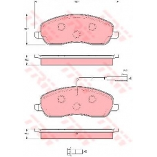 GDB1627 TRW Комплект тормозных колодок, дисковый тормоз