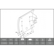 K19486.9-F3532 FERODO Комплект тормозных башмаков, барабанные тормоза