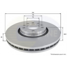 ADC1135V COMLINE Тормозной диск
