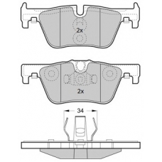 FBP-1874 FREMAX Комплект тормозных колодок, дисковый тормоз