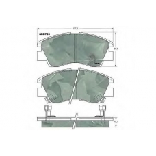 GDB729 TRW Комплект тормозных колодок, дисковый тормоз