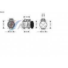 MSK083 GERI Компрессор, кондиционер