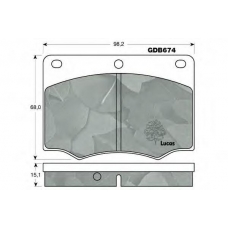 GDB674 TRW Комплект тормозных колодок, дисковый тормоз