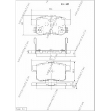 H361A19 NPS Комплект тормозных колодок, дисковый тормоз