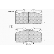 J3605033 NIPPARTS Комплект тормозных колодок, дисковый тормоз