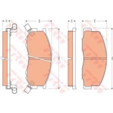 GDB7562 TRW Комплект тормозных колодок, дисковый тормоз