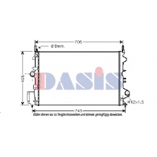 150091N AKS DASIS Радиатор, охлаждение двигателя