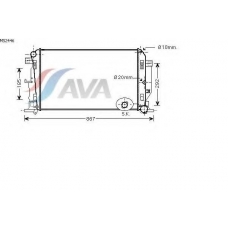 MS2446 AVA Радиатор, охлаждение двигателя